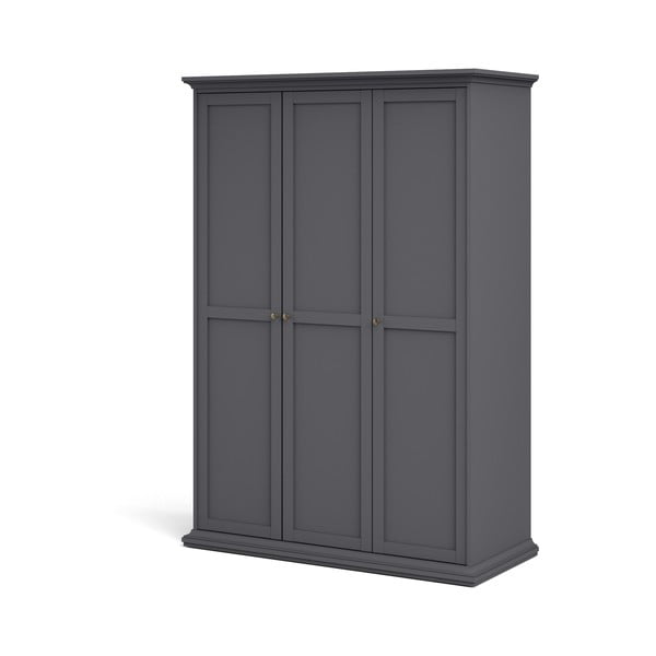 Sivá šatníková skriňa 139x201 cm Paris – Tvilum-image-2