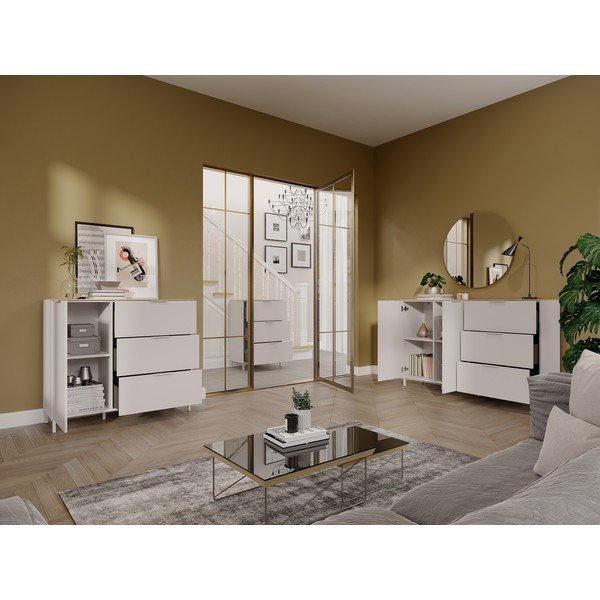 Krémovobiela matná skrinka 68x98x40 cm Savoca – Germania-image-1