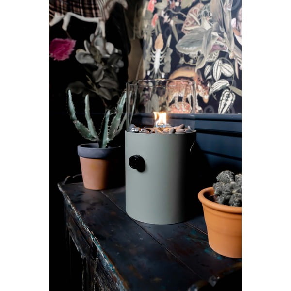Olivovozelená plynová lampa Cosi Original, výška 30 cm-image-4