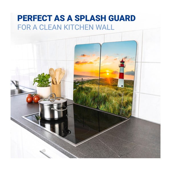 Kryty na sporák v súprave 2 ks z tvrdeného skla 52x30 cm Lighthouse - Maximex-image-4