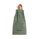 Látkový vak na chlieb s prímesou ľanu Really Nice Things Bag Green Moss, výška 42 cm