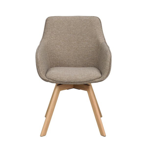 Béžové čalúnené jedálenské kreslá v súprave 2 ks Alison – Rowico-image-3