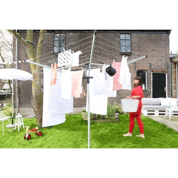 Vonkajší sušiak na bielizeň v striebornej farbe 50 m Lift-o-Matic Advance – Brabantia-image-3