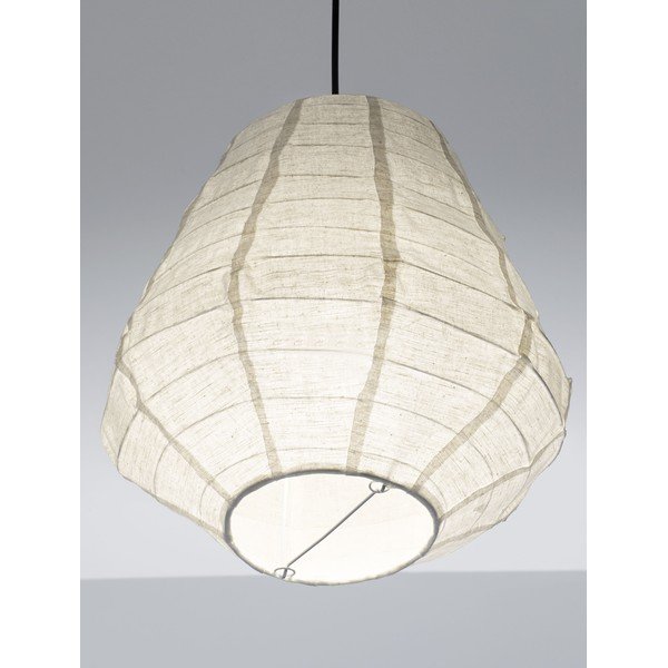 Biele ľanové závesné svietidlo ø 36 cm Linnet – Nova Luce-image-1