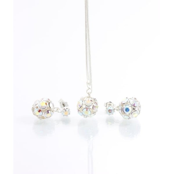 Set náhrdelníka a náušníc so Swarovski krištáľmi Yasmine Multi-image-2