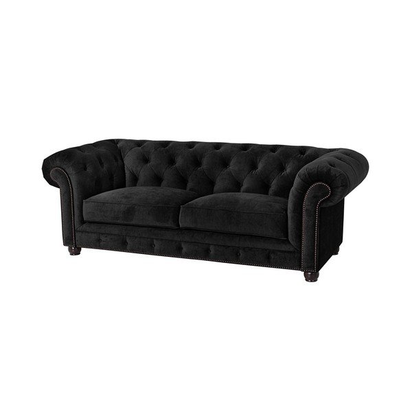 Čierna pohovka Max Winzer Orleans Velvet, 216 cm-image-1