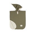 Kaki mušelínové detské pončo veľkosť M – Malomi Kids