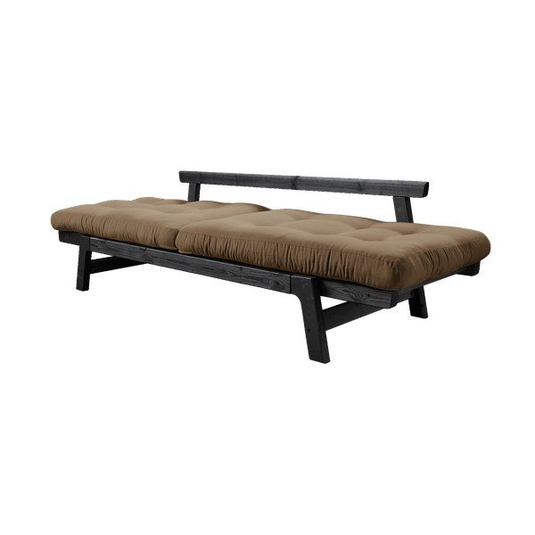 Rozkladacia pohovka s hnedým poťahom Karup Design Step Black/Mocca-image-4