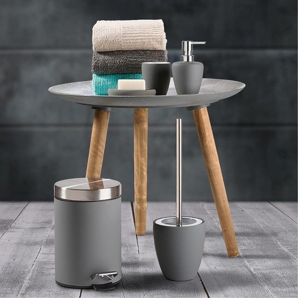 Sivý pedálový odpadkový kôš Zone Confetti, 3 l-image-1