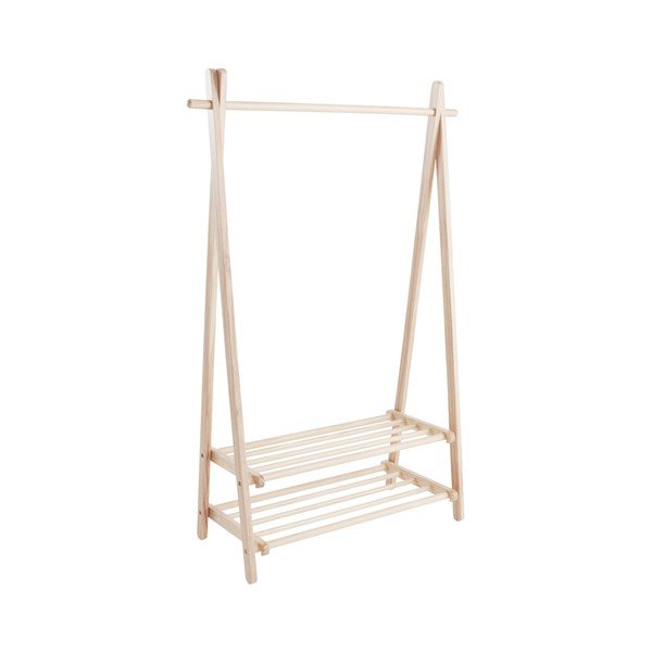 Stojan na oblečenie z borovicového dreva v svetlo prírodnej farbe 100x150x41 cm Cole – Jotex-image-2