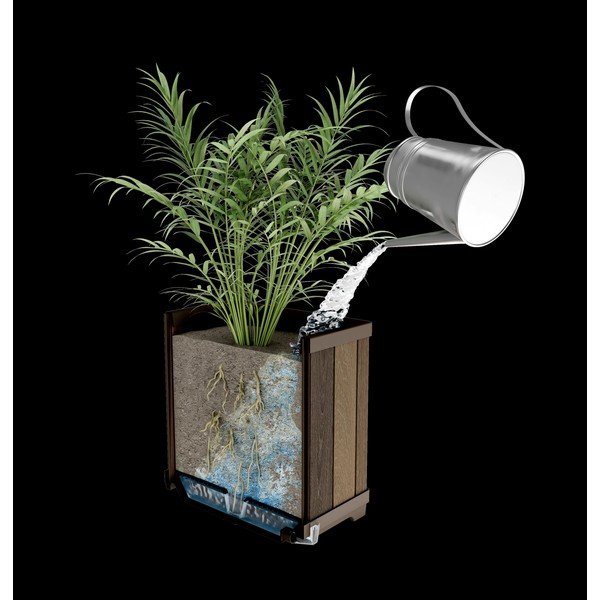 Plastový samozavlažovací kvetináč Deco Rectangle – Keter-image-1