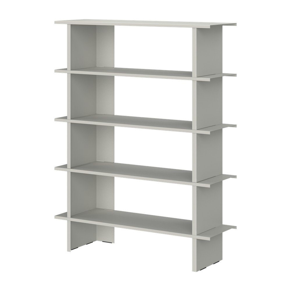 E-shop Svetlosivá kovová knižnica 120x156x37 cm Hes – noo.ma