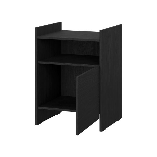 Čierny nočný stolík s poličkami Toopt – noo.ma-image-2