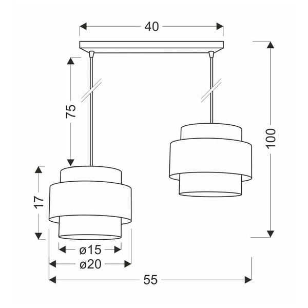 Závesné svietidlo s ratanovým tienidlom v bielo-prírodnej farbe ø 20 cm Rattan – Candellux Lighting-image-2
