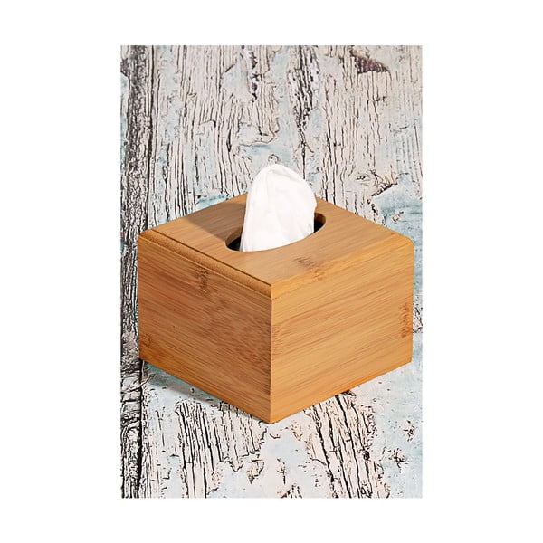 Bambusová škatuľka na vreckovky Napkin, 11,5 × 11,5 cm