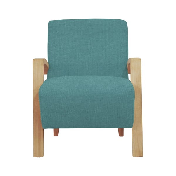 Svetlomodré kreslo so svetlými nohami Windsor & Co Sofas Luna-image-2