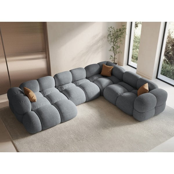 Sivá rohová pohovka (pravý roh/do tvaru "U") Loretto – Cosmopolitan Design-image-1