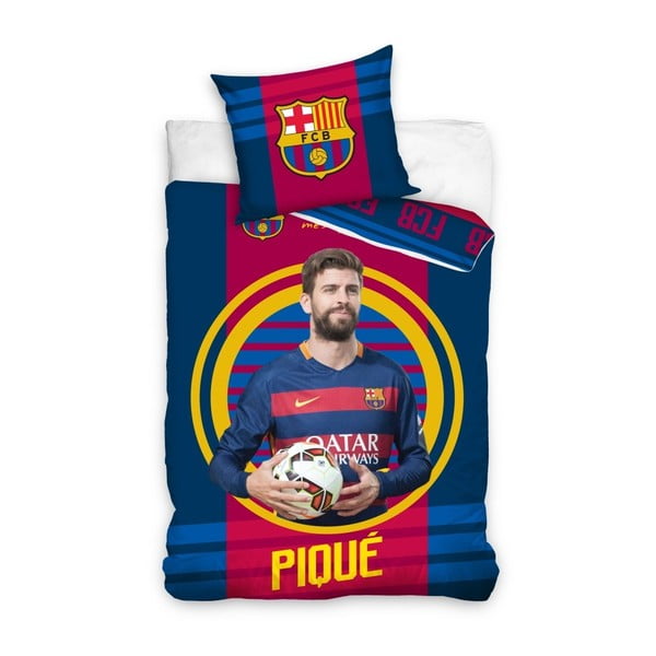 Detské bavlnené obliečky na jednolôžko CARBOTEX FC Barcelona Pique, 160 × 200 cm