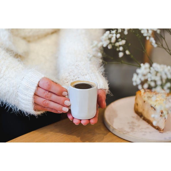 Biele hrnčeky na espresso z kameniny v súprave 2 ks 80 ml Fuori – Vialli Design-image-4