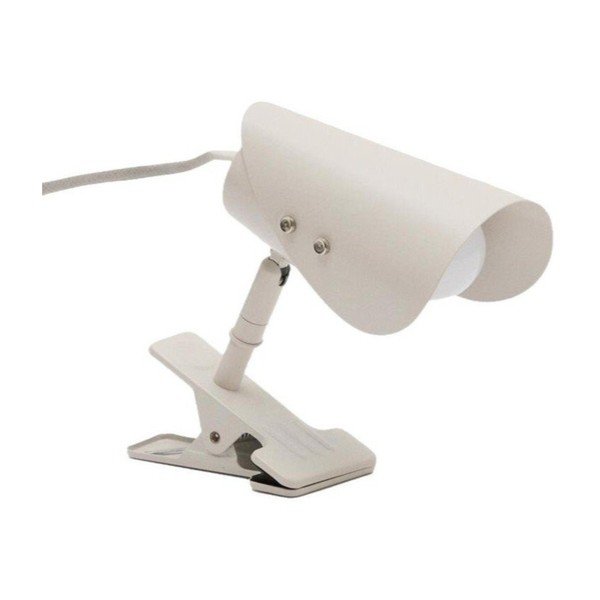 Svetlosivá kovová stolová lampa s klipom (výška  16 cm) Jula – Kave Home