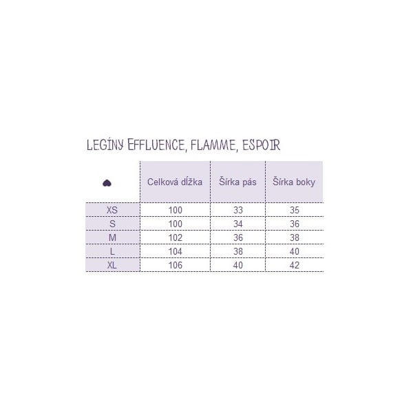 Legíny Effluence, veľkosť S-image-4