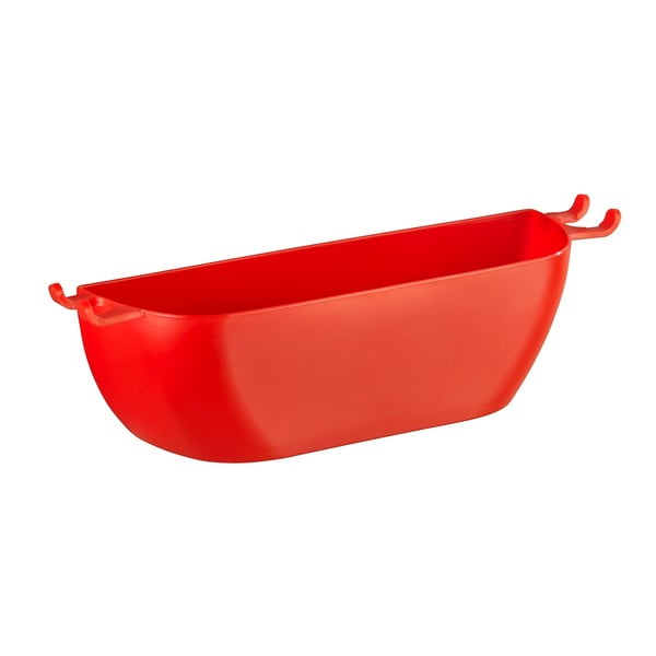 Červený nástenný košík Wenko Turbo-Loc Brasil