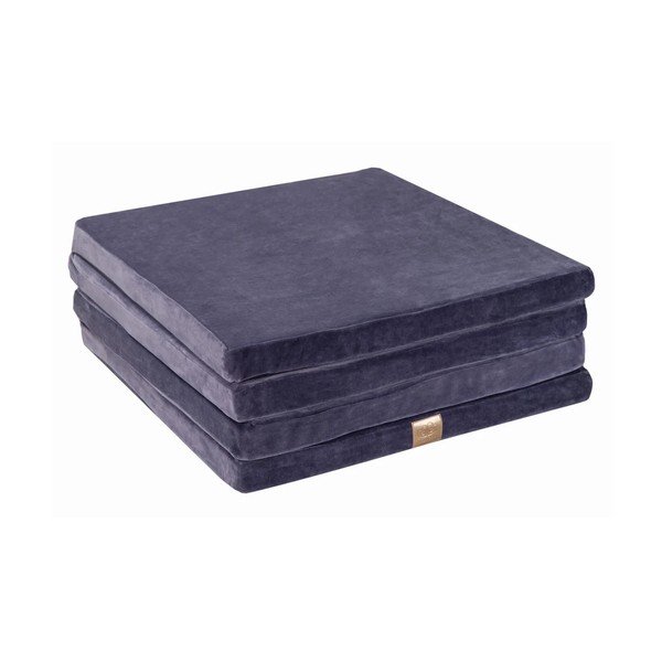 Sivomodrá detská hracia podložka 120x120 cm – Meowbaby-image-2