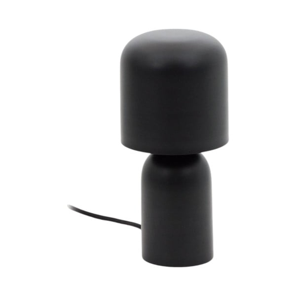 Čierna stolová lampa s kovovým tienidlom (výška 28 cm) Monze – Kave Home