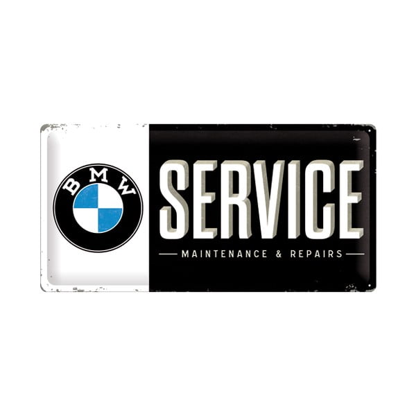 Plechová ceduľa BMW Service, 25x50 cm