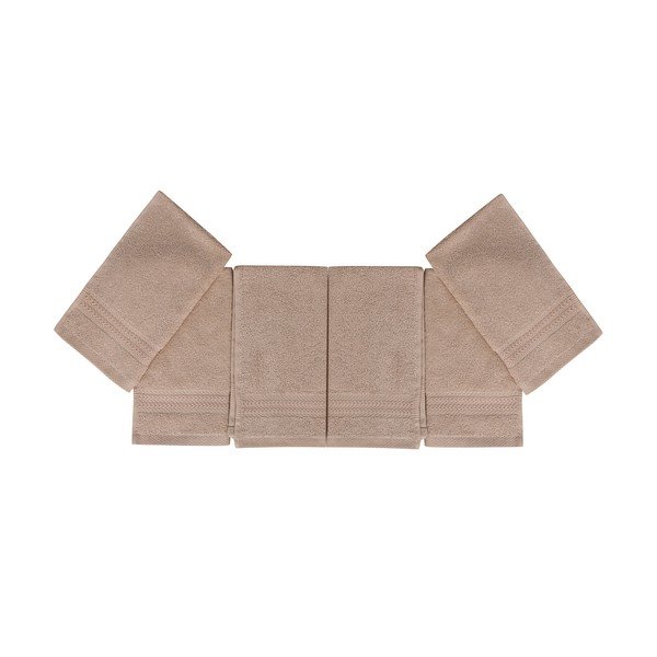 Sada 6 béžových uterákov do kúpeľni, 50 x 30 cm-image-2