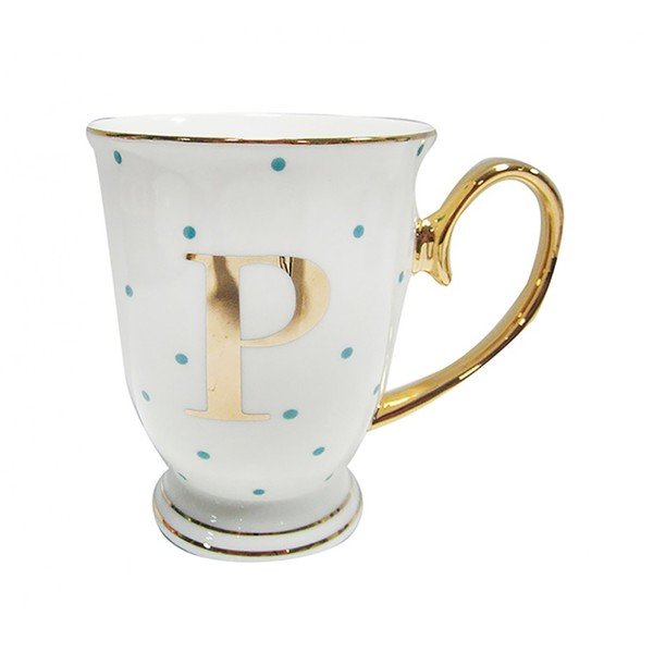 Písmenkový hrnček P s modrými bodkami-image-2