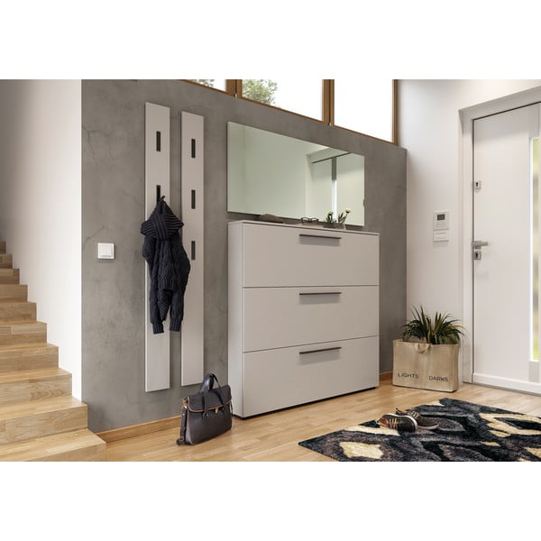 Sivobéžová výklopná skrinka na topánky Utah - Germania-image-3