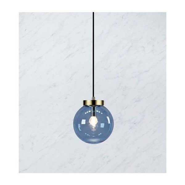 Závesné svietidlo v modro-zlatej farbe Markslöjd Ball Two, ⌀ 22 cm-image-2