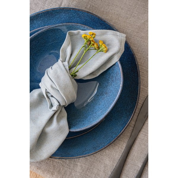 Tmavomodrá kameninová jedálenská súprava 16 ks Glosia - Bonami Selection-image-3