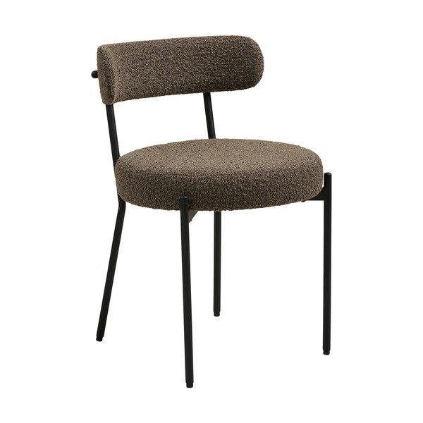 Hnedá čalúnená jedálenská stolička Badalona – House Nordic