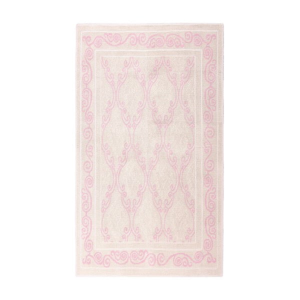 Krémový bavlnený koberec Floorist Snow Powder, 60 x 90 cm