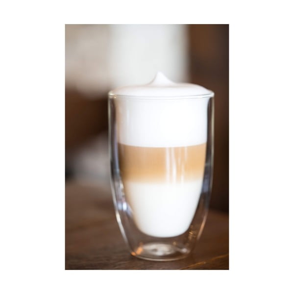 Dvojstenné/na latte sklenené hrnčeky v súprave 6 ks 350 ml – Vialli Design-image-2