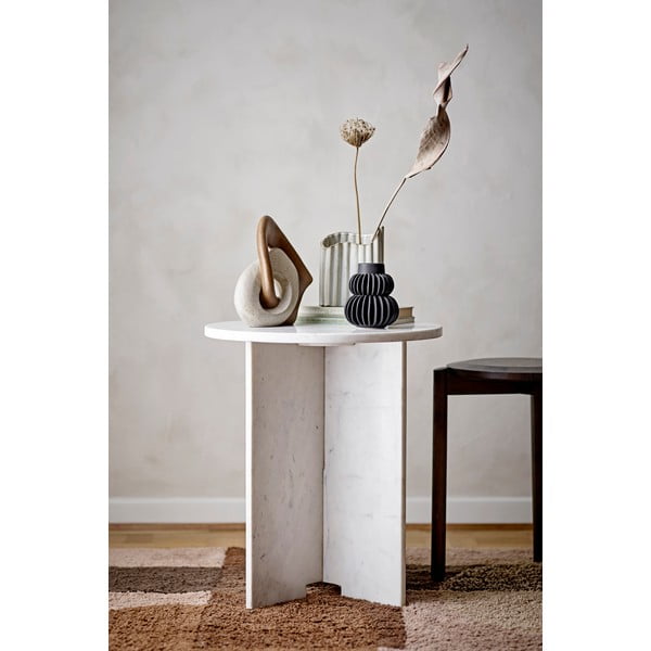 Mramorový okrúhly odkladací stolík ø 46 cm Jasmia – Bloomingville-image-1