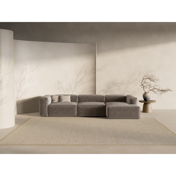 Hnedá rohová pohovka (pravý roh/s leňoškou) Bergamo – Cosmopolitan Design-image-1