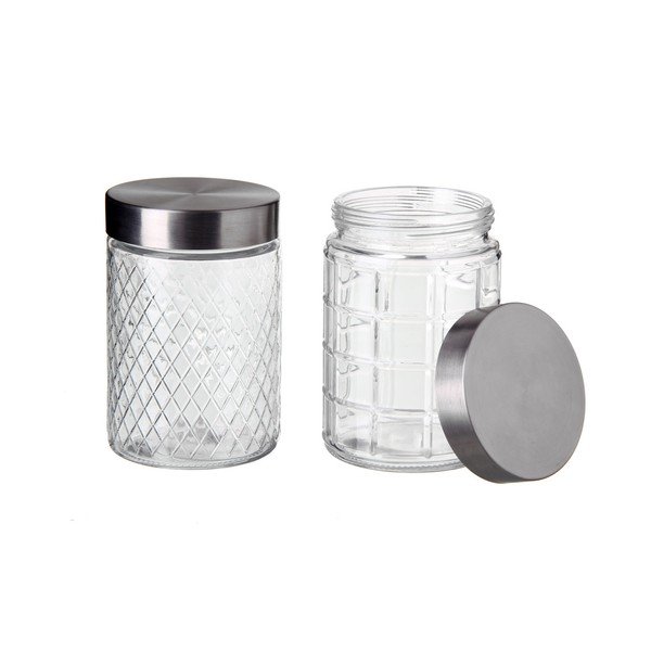 Sada 2 dóz Unimasa Steel Cubic, 1300 ml