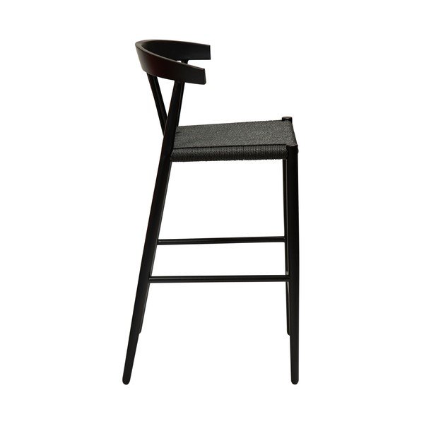 Čierna barová stolička DAN-FORM Denmark Sava, výška 91,5 cm-image-2