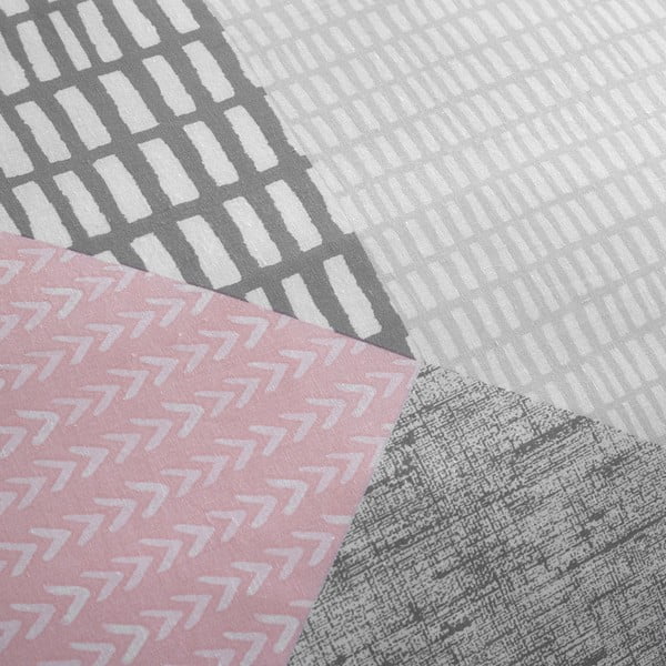 Ružové obliečky na jednolôžko 135x200 cm Larsson Geo – Catherine Lansfield-image-3