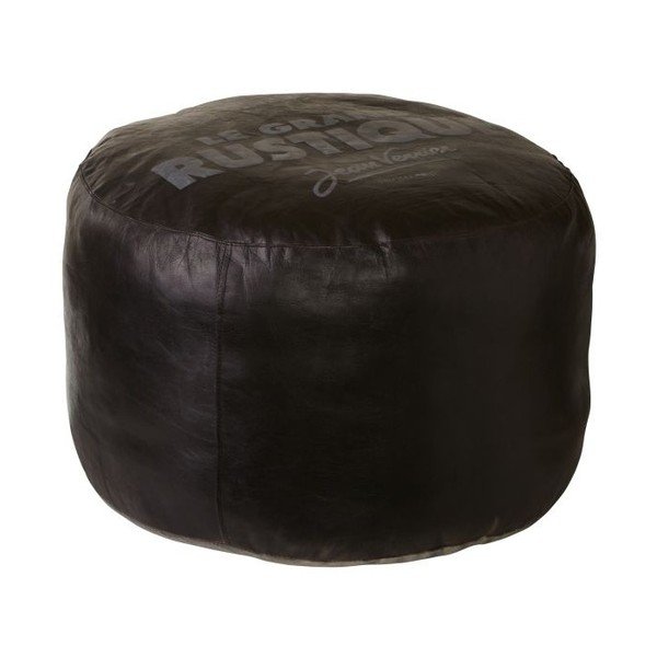 Kožený puf Texas Black-image-1