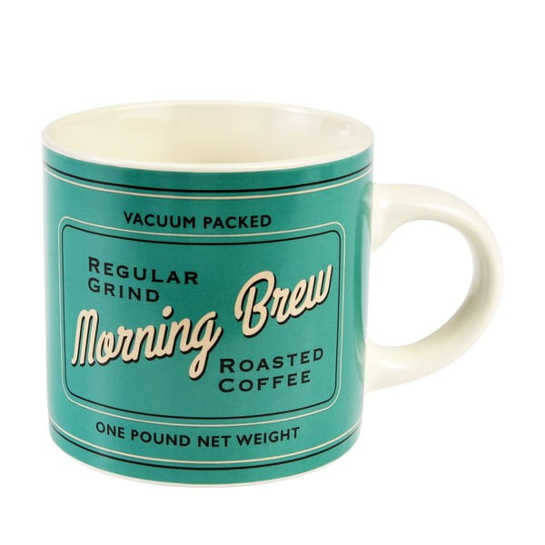 Krémový/tyrkysovomodrý keramický hrnček 350 ml Morning Brew – Rex London-image-2