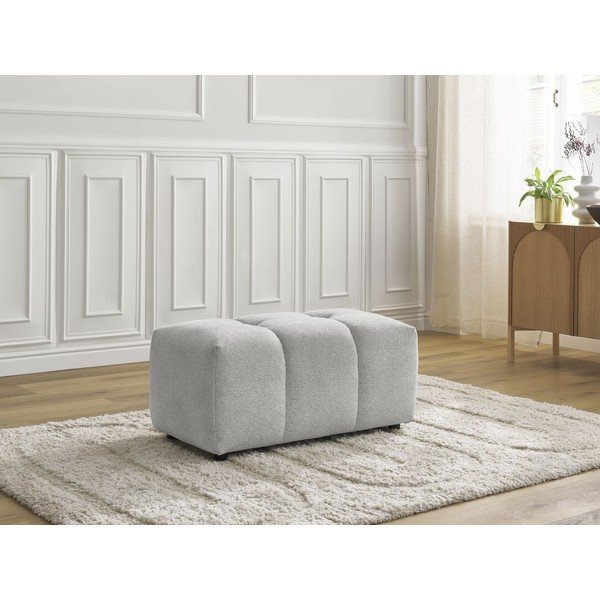 Svetlosivá ženilková podnožka Roxelane – Bobochic Paris-image-1