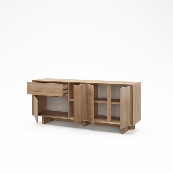 Komoda v dekore duba v prírodnej farbe 180x76x45 cm Carpi – Marckeric-image-3