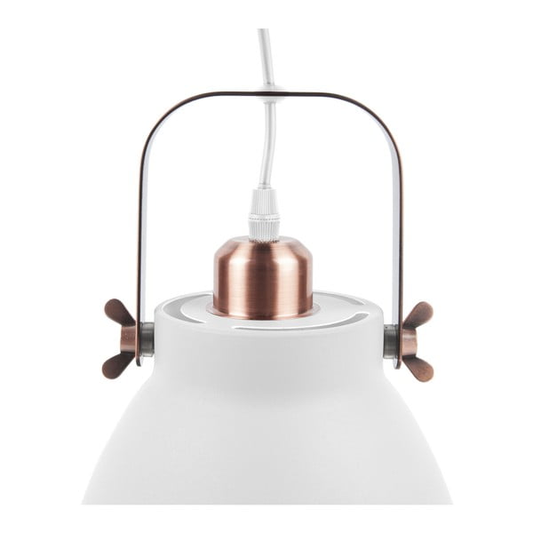 Biele závesné svietidlo s detailmi v medenej farbe Leitmotiv Mingle, ⌀ 26,5 cm-image-1