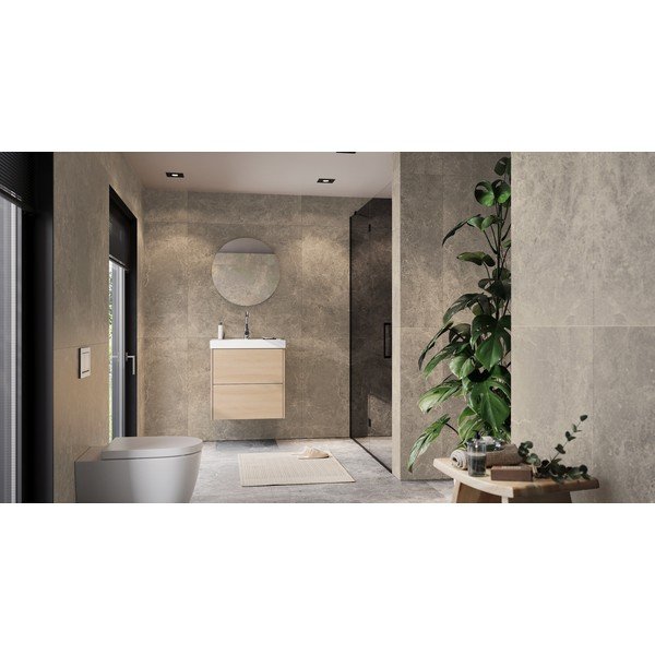 Závesná skrinka pod umývadlo v dekore duba v prírodnej farbe 61x65 cm Bodera – Germania-image-2
