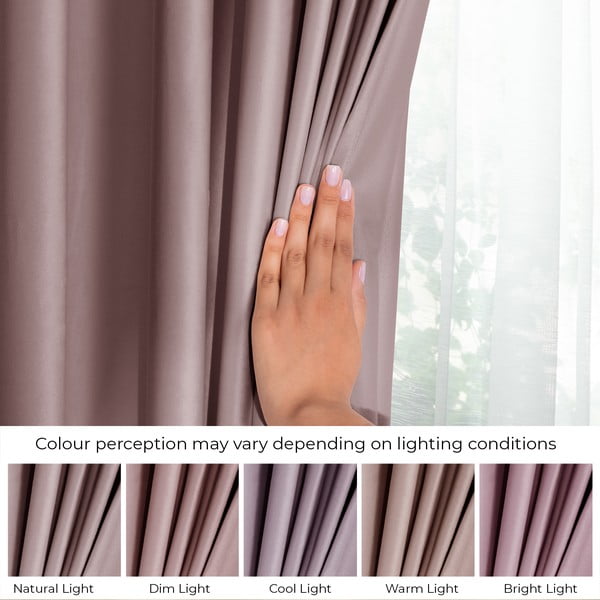 Svetlohnedý zamatový dimout záves 140x270 cm Eyelets – Restilo-image-4