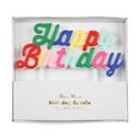 Tortová sviečka Multicolor Happy Birthday – Meri Meri